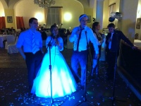 Shows photos of weddings we were playing at
